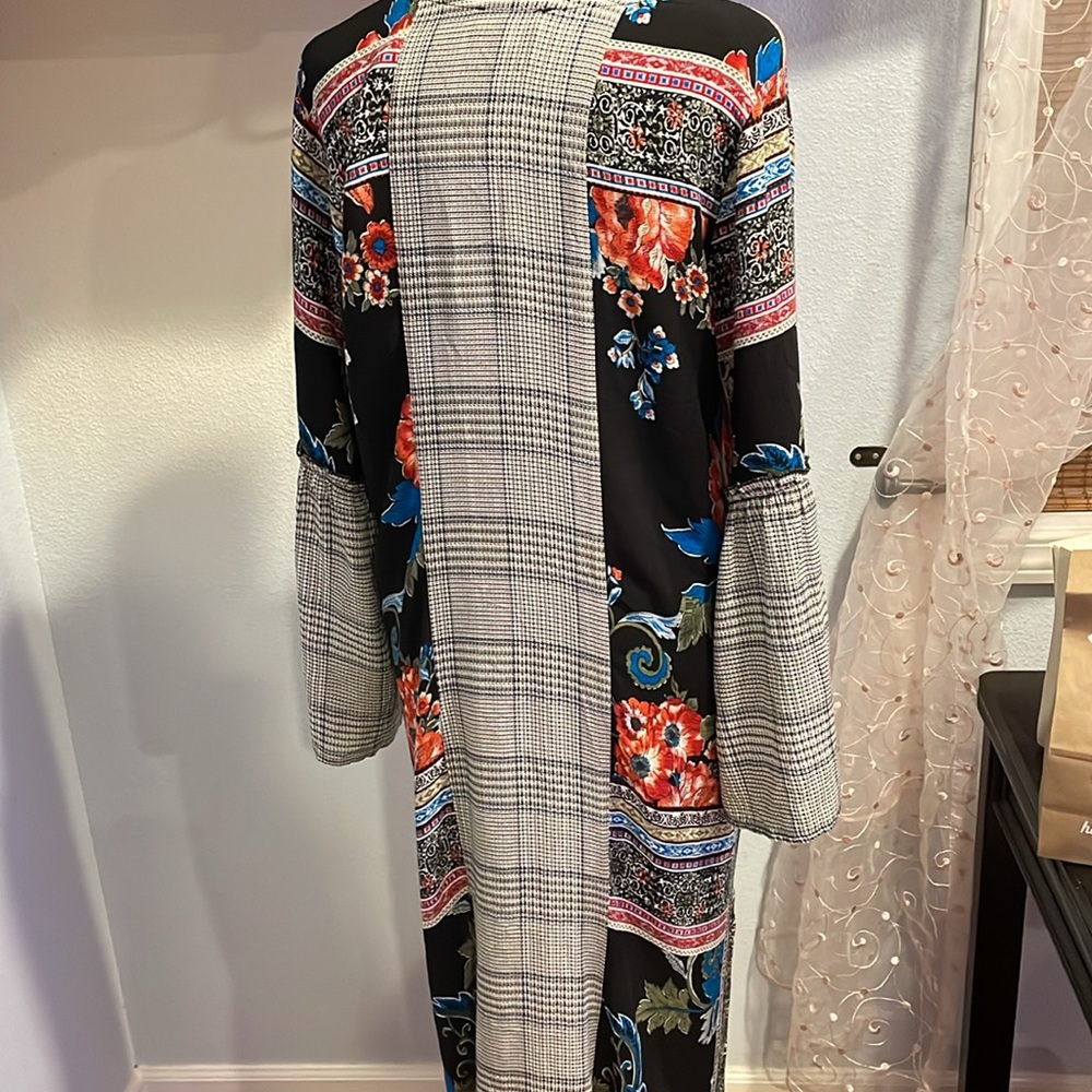 Multicolored Boho Style Duster, Medium Sized - image 4